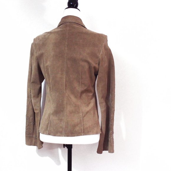 Vintage suede snap down Western blouse, SKOTTS SUEDE, Washable, Size M - Picture 4 of 11